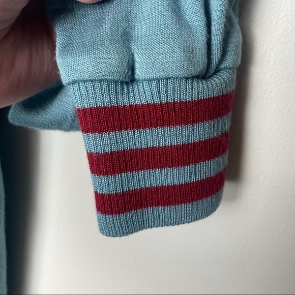 Vintage Adidas Blue and Red Full Zip Up Striped Sweatshirt Size M Y2K - Picture 6 of 8